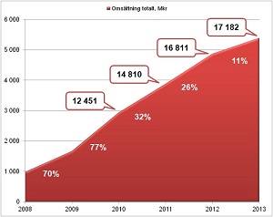 Rut branschens utveckling år 2008-2013